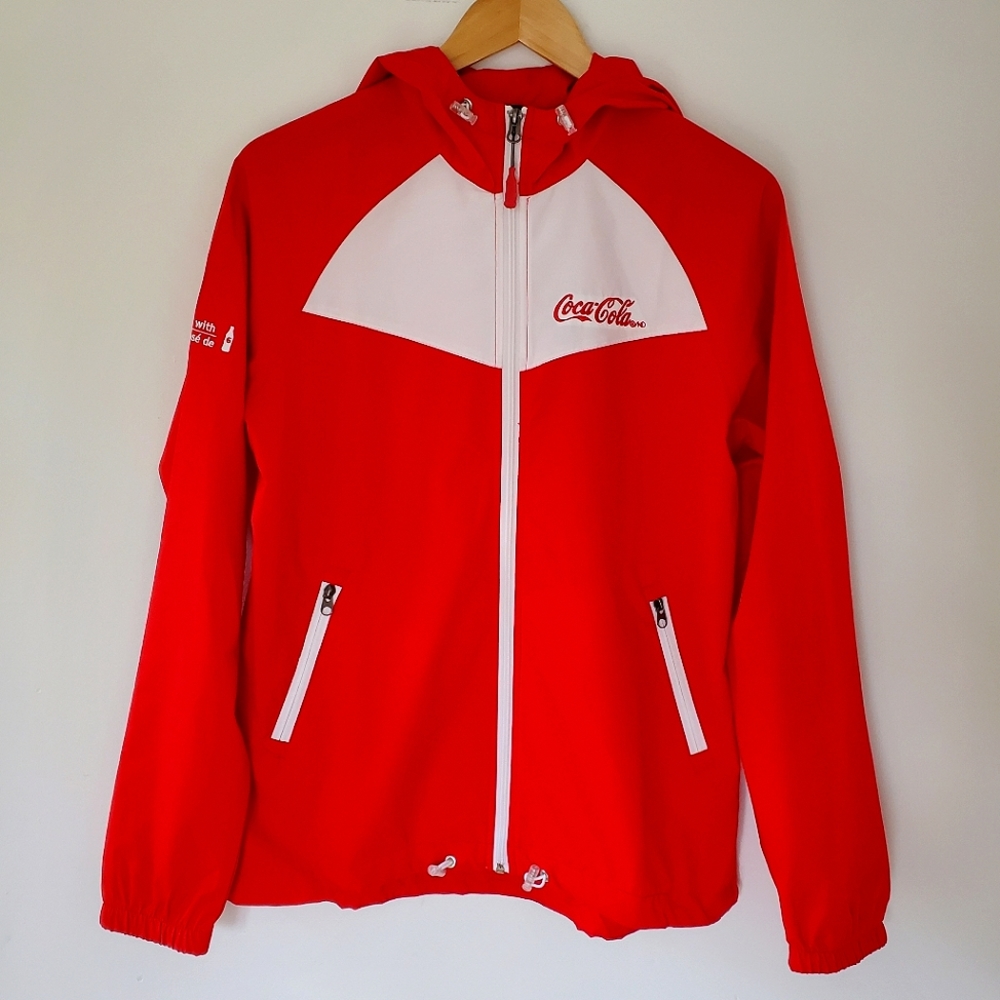 Coca-Cola Official Windbreaker Jacket Made with Recycled Bottles (Small) NWOT